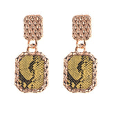 Bohemian Geometric Dangle Earrings - Multicolored Metal for Women